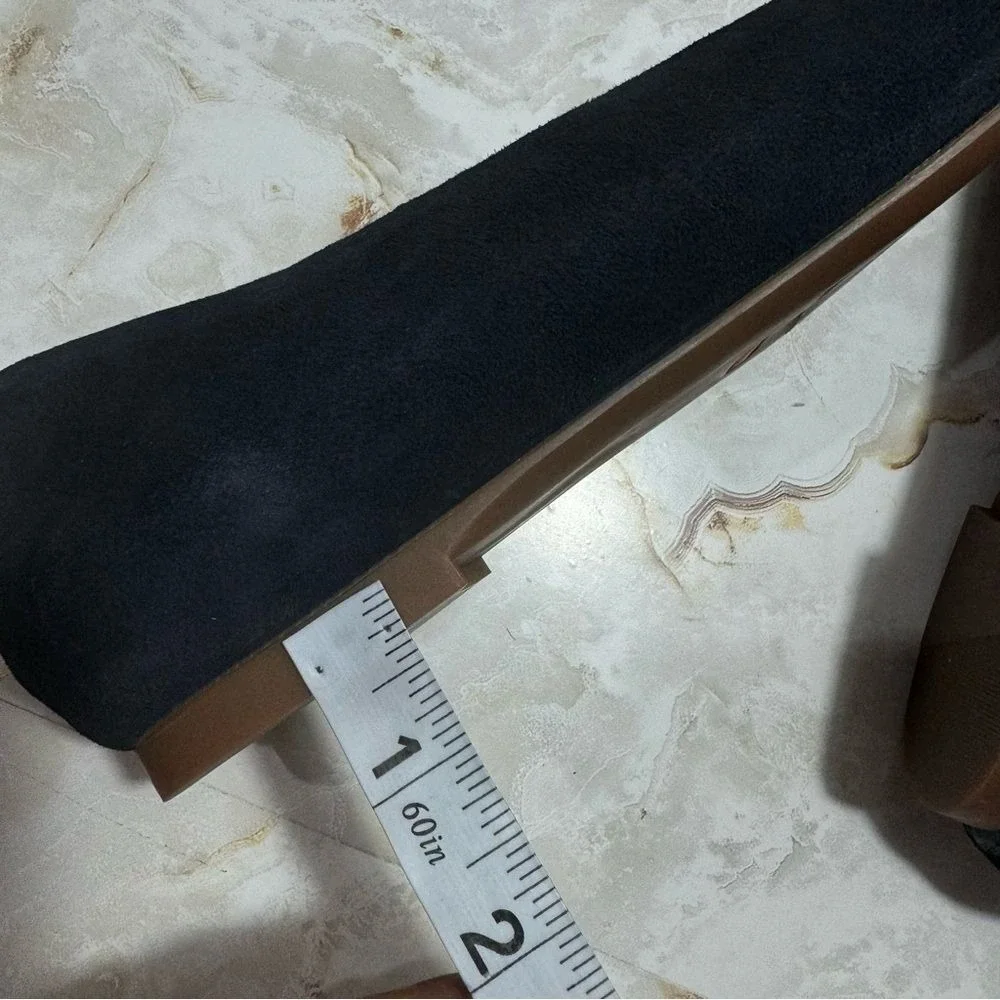 Hush Puppies Bounce Navy Suede Flats Size 10 Workwear Casual Minimalist‎ Comfort